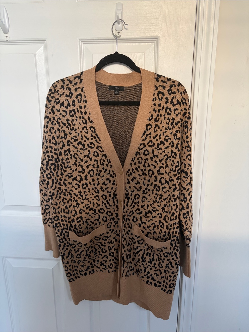 J. Crew Leopard-Print Open Cardigan